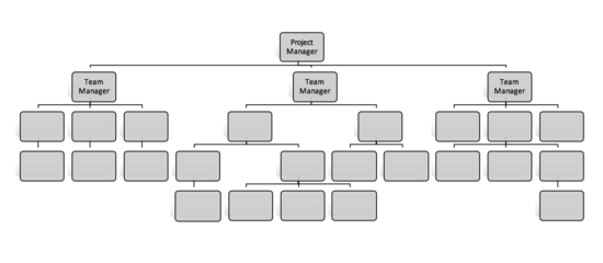 Figure 2: Hierarchical chart, inspired by the PMBOK® Guide – Fifth Edition